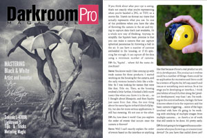 Steve Hollinger, Interview, Darkroom Pro Magazine, Sept 2013